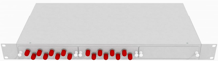 Кросс оптический стоечный  TopLAN КРС-Top-1U-16ST/U-OS2-GY 649005