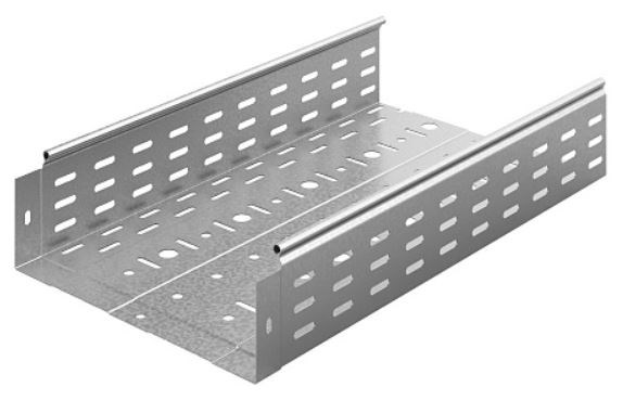 Лоток листовой перфорированный Ostec ЛПМЗТ-300х100х3000-1,0-СЦ 915405