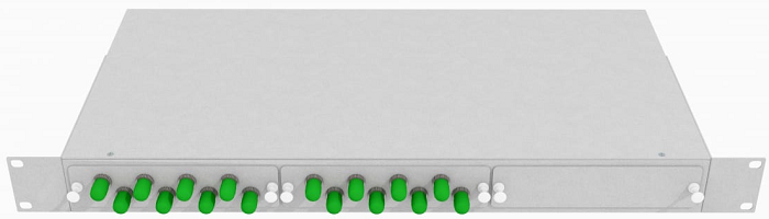 Кросс оптический стоечный  TopLAN КРС-Top-1U-16ST/A-OS2-GY 649002