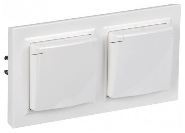 Розетка двухместная с заземлением в сборе IEK BR-R16-16-44-2-K01-F-PRO 1157753