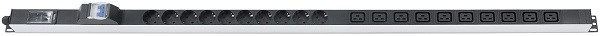 Блок розеток 19", 10 розеток Cabeus PDU-16-10S-10C19-B-T 728348