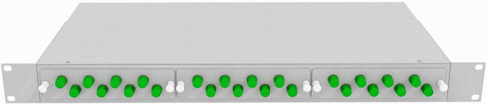 Кросс оптический стоечный  TopLAN КРС-Top-1U-24FC/A-OS2-GY 649007