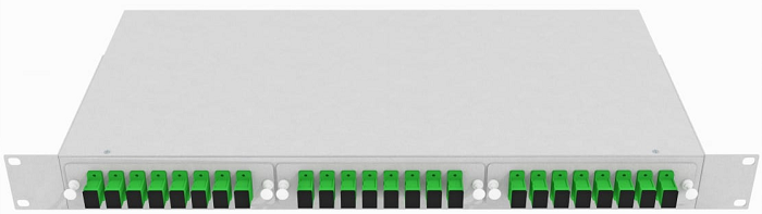 Кросс оптический стоечный  TopLAN КРС-Top-1U-24SC/A-OS2-GY 649016