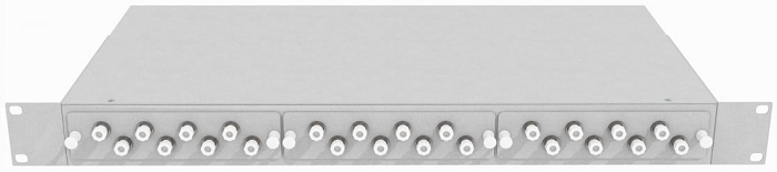 Кросс оптический стоечный  TopLAN КРС-Top-1U-24FC/U-OM2-GY 649010