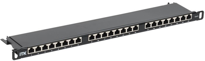 Патч-панель 19", 24xRJ45, STP, Кат. 5е ITK PP24-D05UC5ES-D05H 1164673
