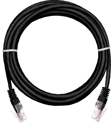 Кабель патч-корд U/UTP 5e кат. 1м Netlan EC-PC4UD55B-BC-PVC-010-BK-10 956878