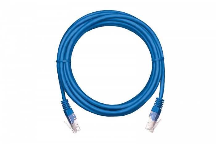 Кабель патч-корд U/UTP 5e кат. 1м Netlan EC-PC4UD55B-BC-PVC-010-BL-10 596252