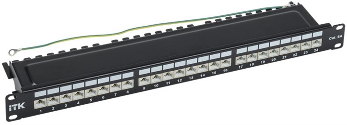 Патч-панель 19" 24xRJ45, STP, Кат. 6A ITK PP24-1UC6AS-D05 939702
