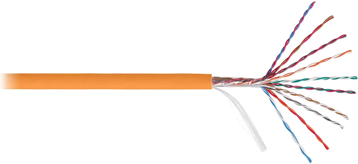 Кабель витая пара U/UTP 5 кат. 10 пар NIKOLAN NKL 8110C-OR 879268