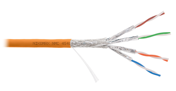 Кабель витая пара S/FTP 6 кат. 4 пары NikoMax NMC 4540C-OR 1093601