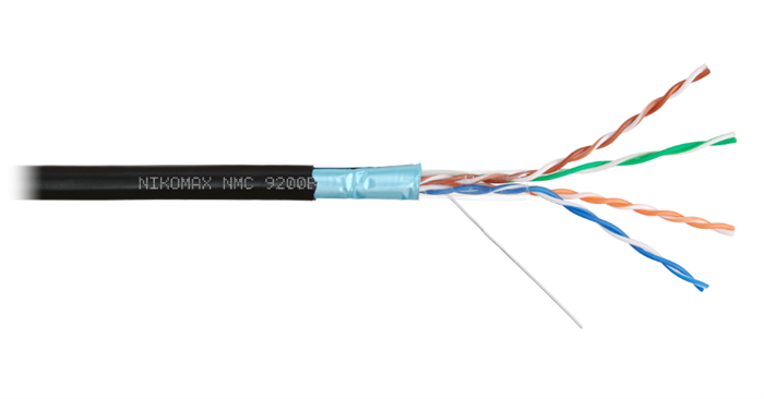 Кабель витая пара F/UTP 5e кат. 4 пары NikoMax NMC 9200B-BK 1093633