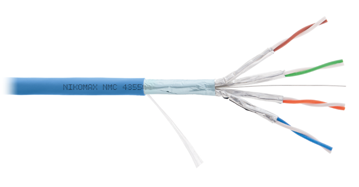 Кабель витая пара F/FTP 6a кат. 4 пары NikoMax NMC 4355C-IB 1093590