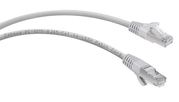 Кабель патч-корд SSTP 6a кат. 3м Cabeus PC-SSTP-RJ45-Cat.6a-3m-LSZH 513361