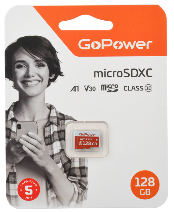 Карта памяти MicroSDXC 128GB GoPower 00-00025683 1049916