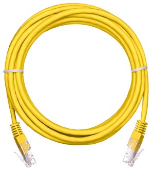 Кабель патч-корд U/UTP 5e кат. 2м Netlan EC-PC4UD55B-BC-PVC-020-YL-10 956840