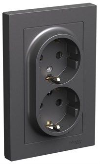 Розетка двухместная с заземлением  Systeme Electric ATN001426 1155786