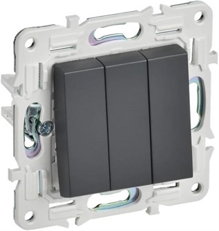 Выключатель трехклавишный  IEK SK-V30-0-10-K48 1157969