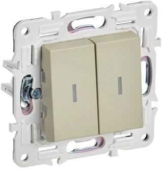 Переключатель двухклавишный  IEK SK-V22-1-10-K10 1157334