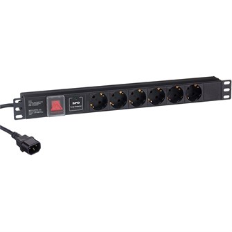 Блок розеток  Exegate ServerPro PDU-19H609 Al-6S-C14-2CU-SPD1 1041312