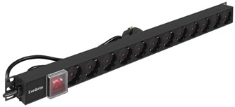 Блок розеток  Exegate PDU-V120 Al-12S-EU2.5-SW 1123564