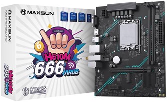 Материнская плата mATX MAXSUN MS-H610M 666 WIFI6 ARGB 1161219
