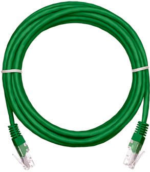 Кабель патч-корд U/UTP 5e кат. 10м Netlan EC-PC4UD55B-BC-PVC-100-GN-5 956853