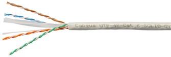 Кабель витая пара U/UTP 6 кат. 4 пары Cabeus UTP-4P-Cat.6-SOLID-GY 515528