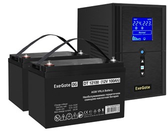 Комплект  Exegate SineTower SZ-1000.LCD.AVR.2SH.1C13.USB 1118204