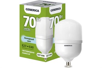 Лампа светодиодная GENERICA LL-HP-70-230-65-E27-E40-G 1080216