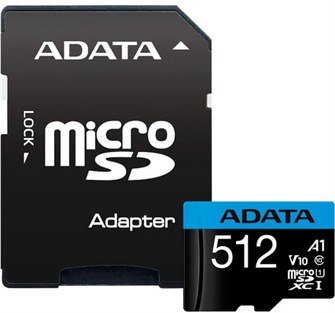 Карта памяти MicroSDXC 512GB A-Data AUSDX512GUICL10A1-RA1 1054819