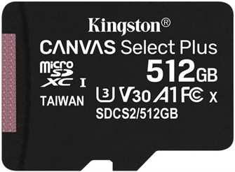 Карта памяти MicroSDXC 512GB Kingston SDCS2/512GBSP 777867