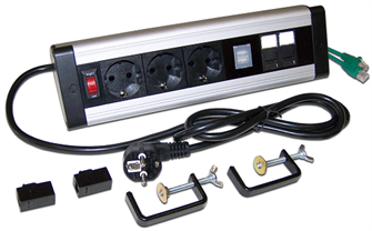 Блок розеток  Lanmaster LAN-WA-DC/3G+2UC+2C6 561141