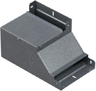 Угол верт. верх 90°, правый переходник  Ostec ПВП-100х50-1,0-СЦ 914808