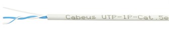 Кабель витая пара U/UTP 5e кат. 1 пара Cabeus UTP-1P-Cat.5e-SOLID-LSZH-GY-500 1037313