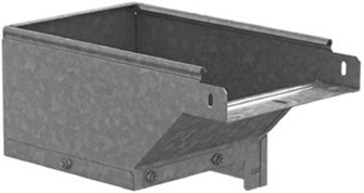 Угол верт. вниз 90°, правый переходник  Ostec ПВНП-400х80-1,0-СЦ 914787