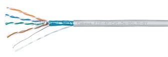 Кабель витая пара F/UTP 5e кат. 4 пары Cabeus FTP-4P-Cat.5e-SOLID-LSLTx-GY 1074564