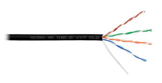 Кабель витая пара U/UTP 5e кат. 4 пары NikoMax NMC 9100C-BK 1093644