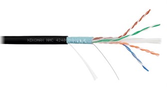 Кабель витая пара F/UTP 6 кат. 4 пары NikoMax NMC 4240C-BK 1093604