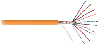 Кабель витая пара U/UTP 5 кат. 10 пар NIKOLAN NKL 8110C-OR 879268