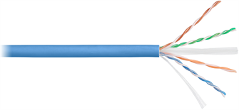 Кабель витая пара U/UTP 6a кат. 4 пары NIKOLAN NKL 4155C-IB 879273