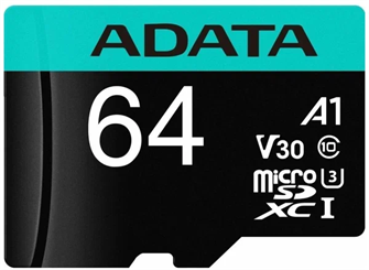 Карта памяти MicroSDXC 64GB ADATA AUSDX64GUI3V30SA2-RA1 1007461