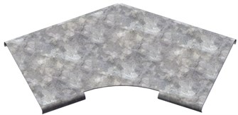 Крышка на угол гориз. 45°  Ostec КУПТП45-50-0,7-R100-СЦ 914726