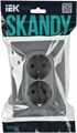 Розетка двухместная с заземлением в сборе IEK SK-R24-16-K03-F 1157262