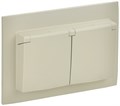 Розетка двухместная с заземлением в сборе IEK SK-R26-16-44-K10-F 1157271