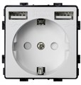 Розетка в рамку Sibling Powersocket-1PW(USB) 1066907