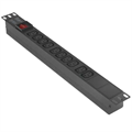Блок розеток 19", 10 розеток Exegate ServerPro PDU-19H001 Al-10C13-C14-SW 1041291