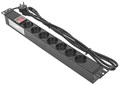 Блок розеток 19", 7 розеток EKF TRC-HPD-LS-16A-7SH-2MSH 1138092