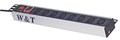 Блок розеток 19", 8 розеток W&T WT-2143B-10A 606586