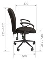 Кресло офисное Chairman 9801 Black 1038636