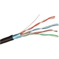 Кабель витая пара F/UTP 5e кат. 4 пары Exegate FUTP4-C5e-CU-S24-OUT-PE-BK-305 803549